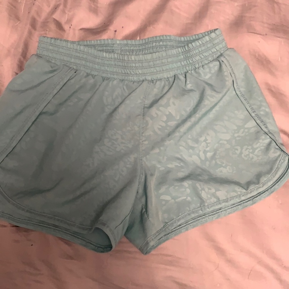Green/blue secret cheetah kids shorts